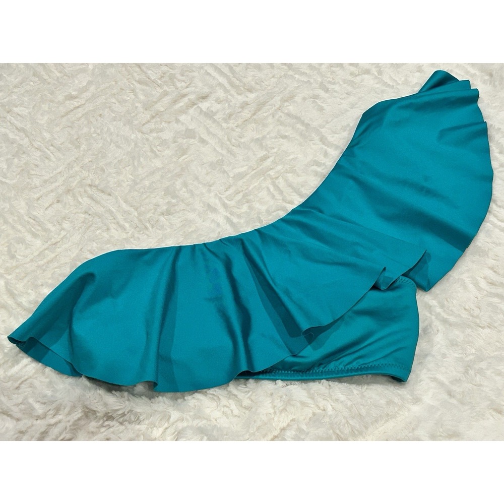 TRINA TURK‎ Jade Ruffle Flutter Getaway Off the Shoulder Bandeau Bikini Top M
